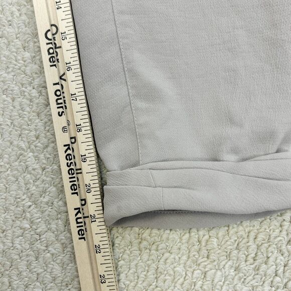 Aritzia Wilfred Pants Womens 00 Gray Allant Cropped Ribbon Waist Tie Crepe Capri - Picture 13 of 16